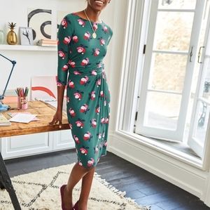 Boden Lottie Floral Ruched Jersey Dress